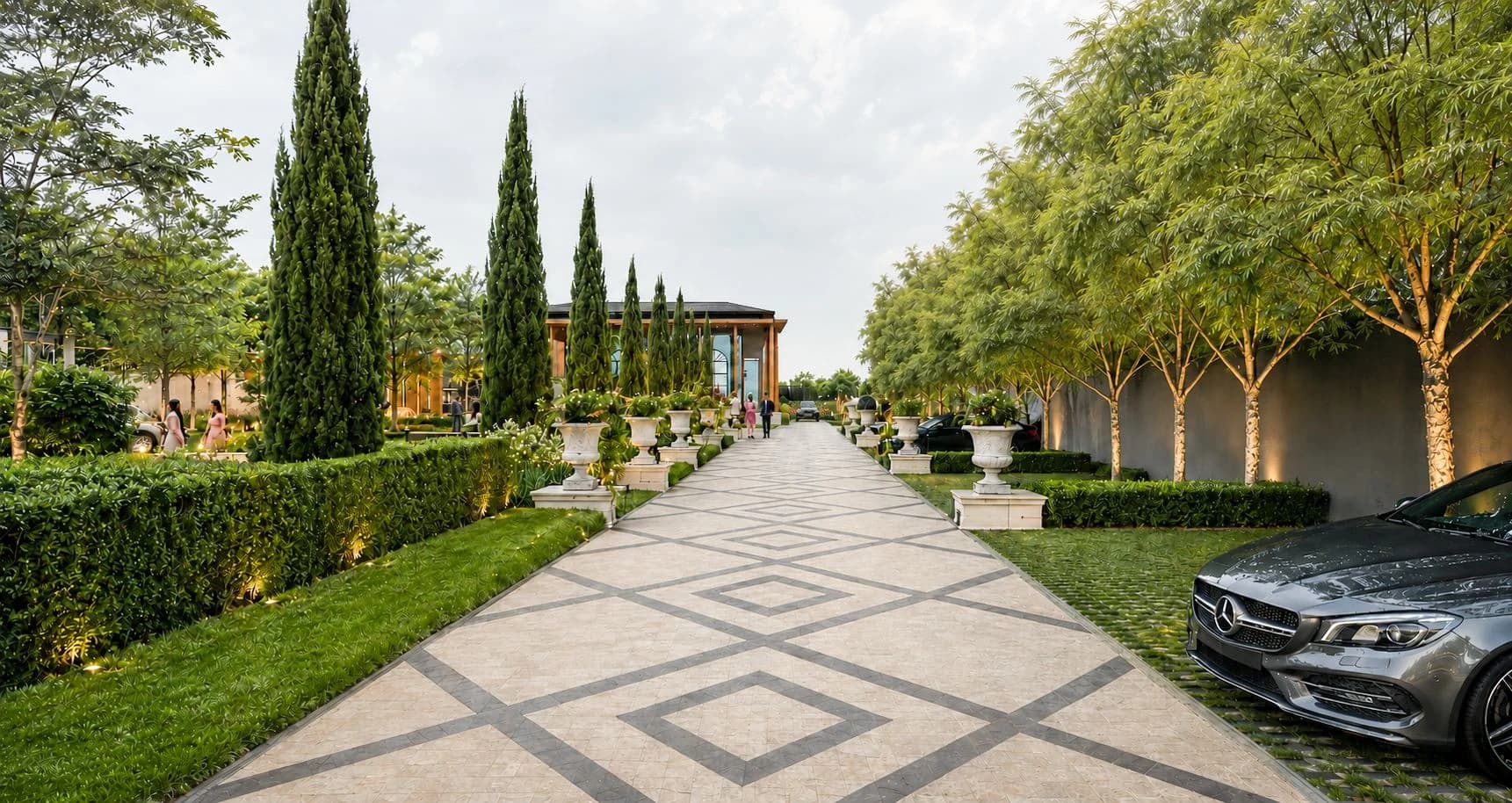 Architectural render of the proposed Arrival promenade at Le Roma Gardenia