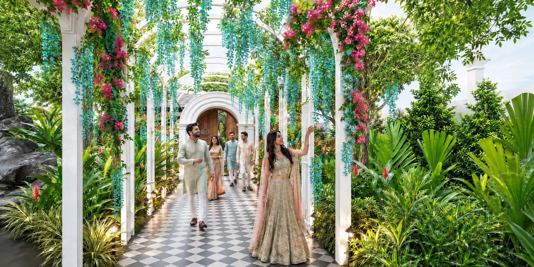 Architectural render of the proposed Jade Arch Walk at Le Roma Gardenia