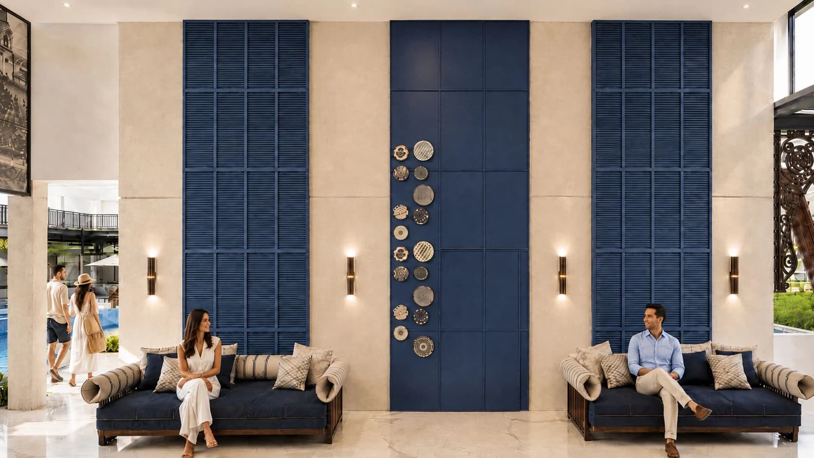 Architectural render of the proposed Lobby seating at Le Roma Gardenia