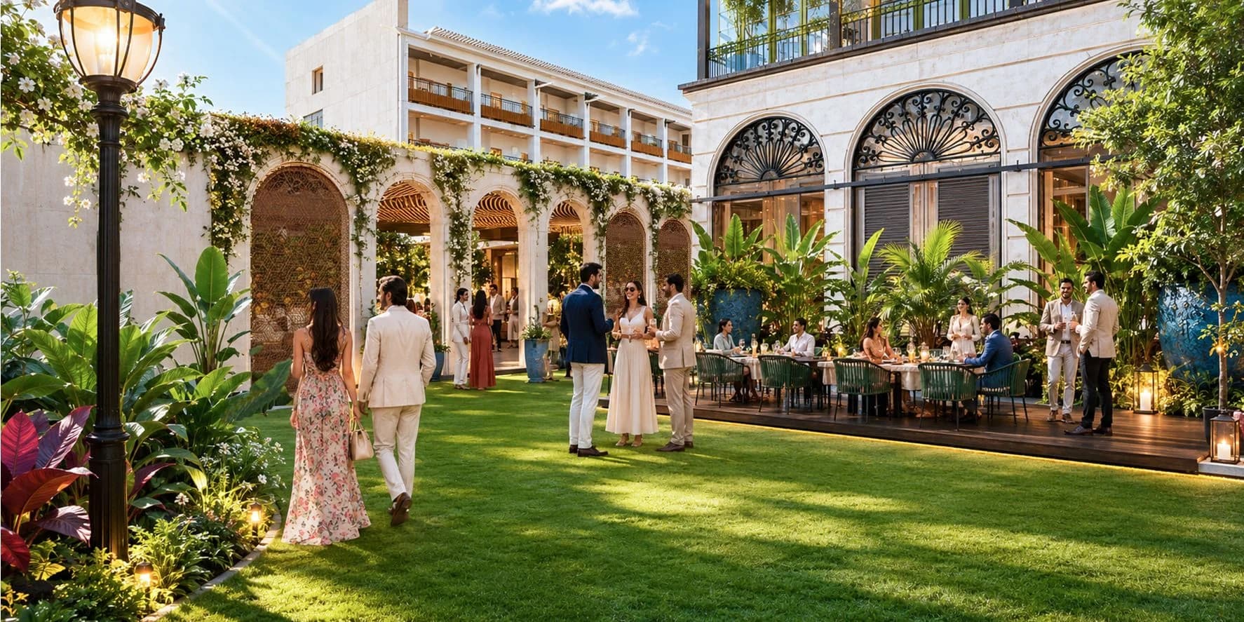 Architectural render of the proposed Verde Grove garden at Le Roma Gardenia