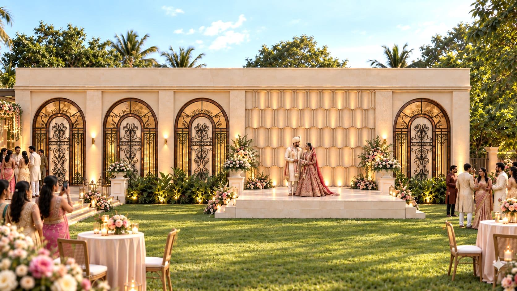 Architectural visualisation of the proposed lawn and ceremony stage