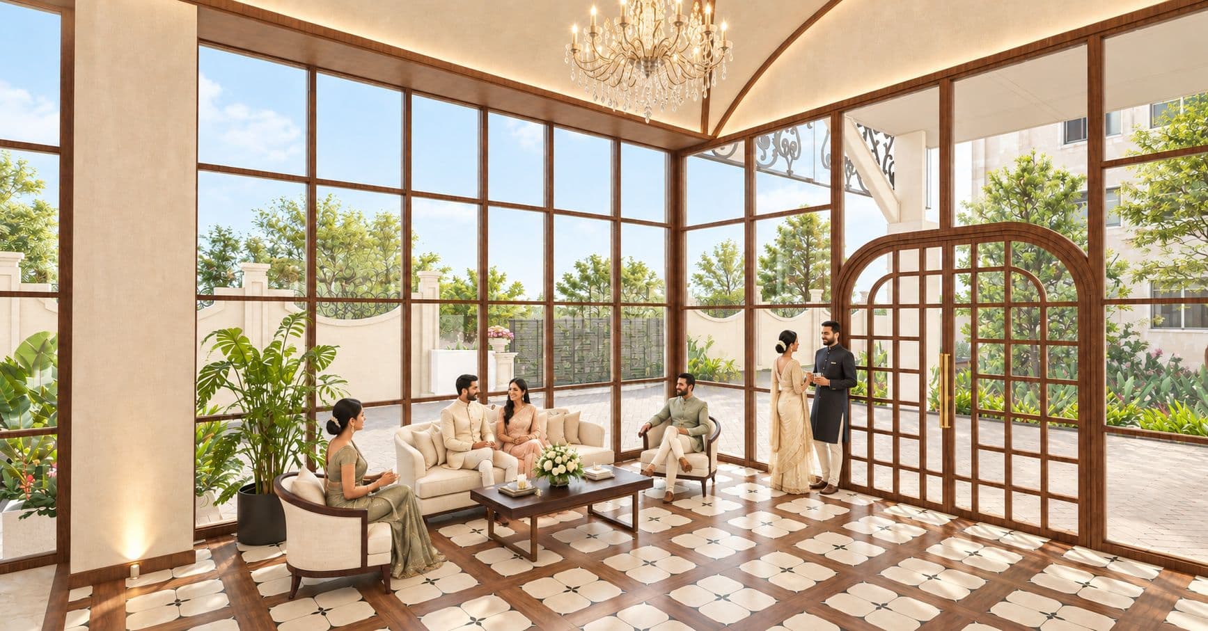 Architectural visualisation of the proposed lobby lounge