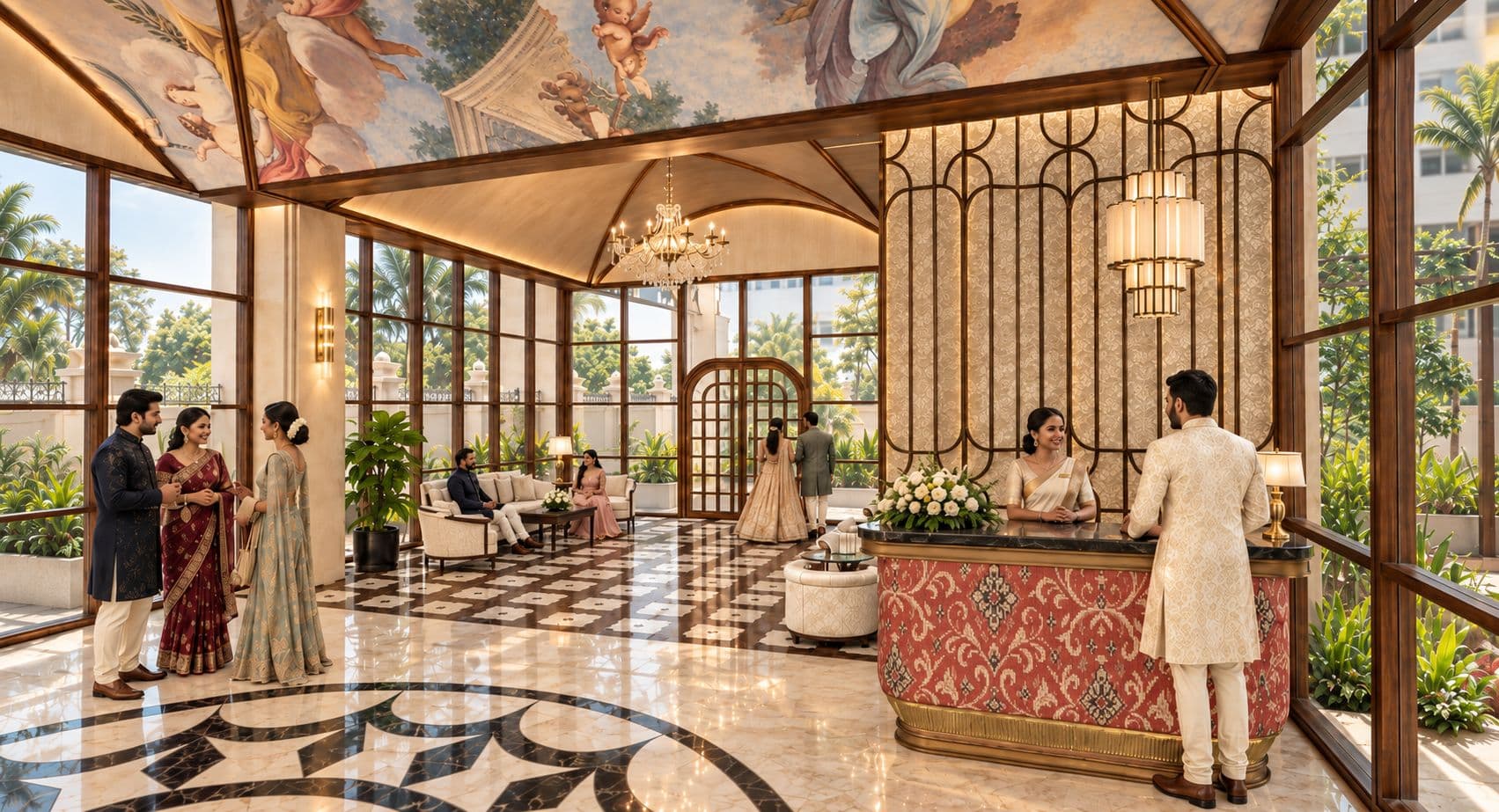 Architectural visualisation of the proposed reception area